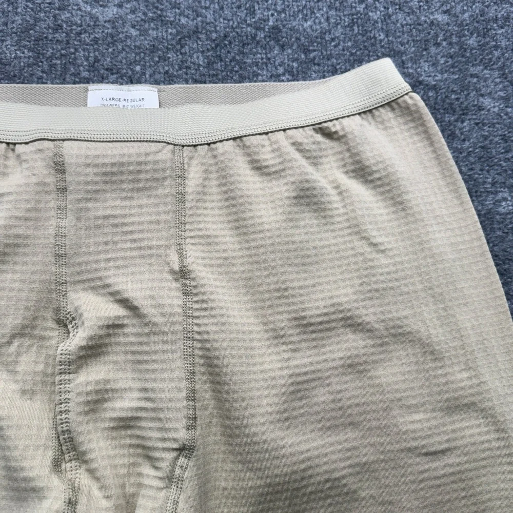 Peckham Gen III ECWCS Level 2 Thermal Drawers‎ Mens XL Sand Waffle Grid Military